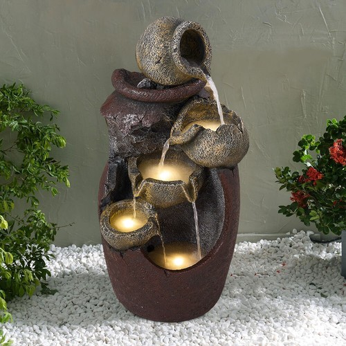 Outdoor water fountain with - outdoor,