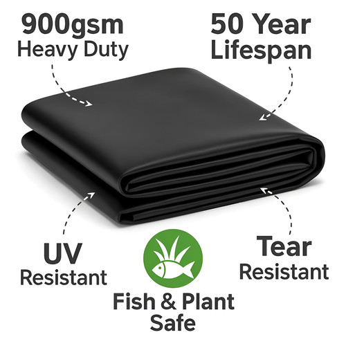 Heavy duty epdm pond liner - heavy,